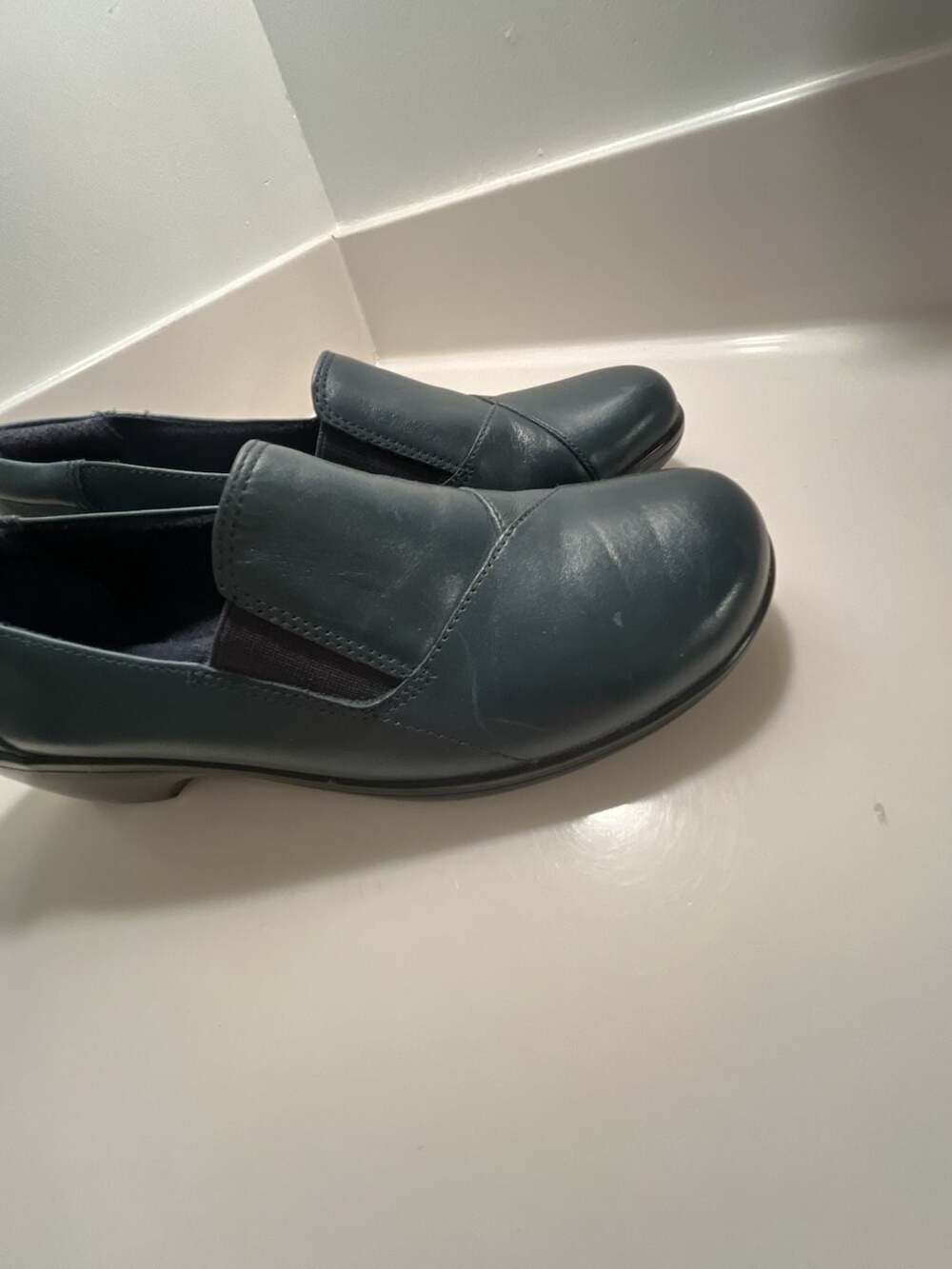 Clarks Leather Slip-On Loafer Dark Green